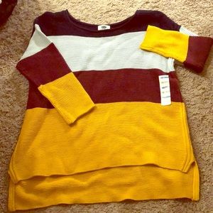 NWT color block sweater